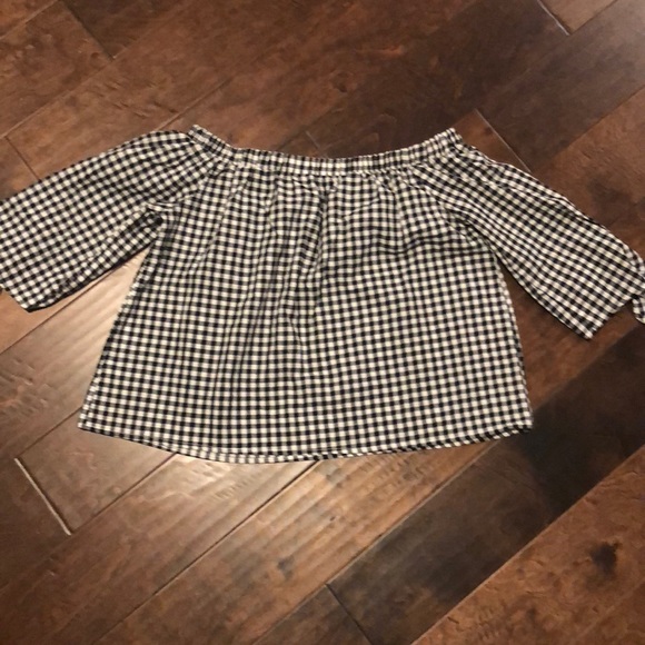 NWT Black/white Gingham Checkered Top - Picture 2 of 6